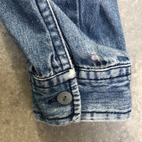 Faded Glory Oversized Denim Button Down Shirt - Picture 4 of 7